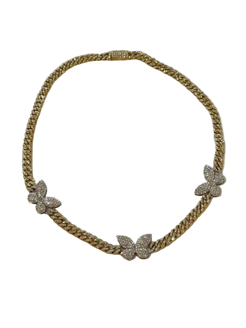 Butterfly Pavé Cuban Choker